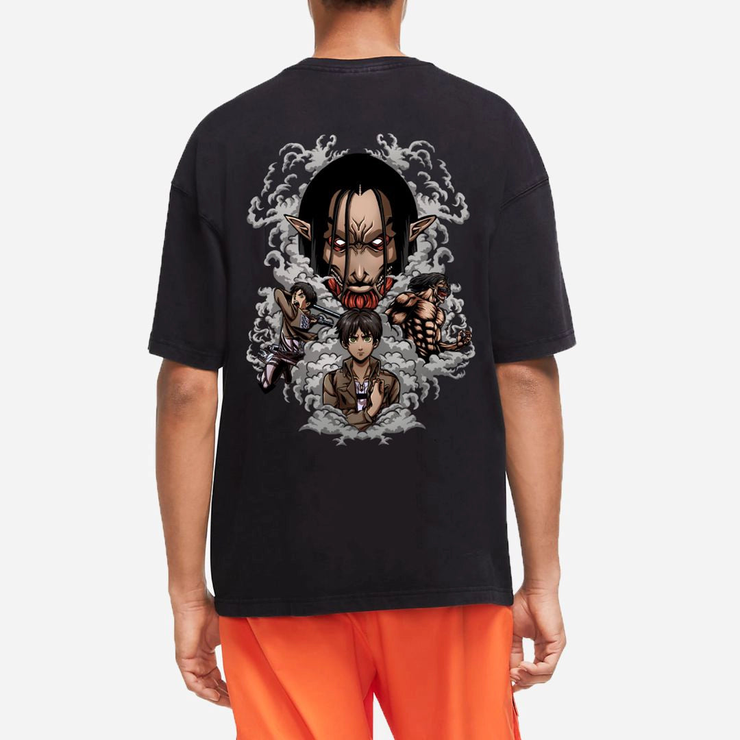 Eren's Titanic Rampage - AOT / Oversized T-shirt - sleekandpeek