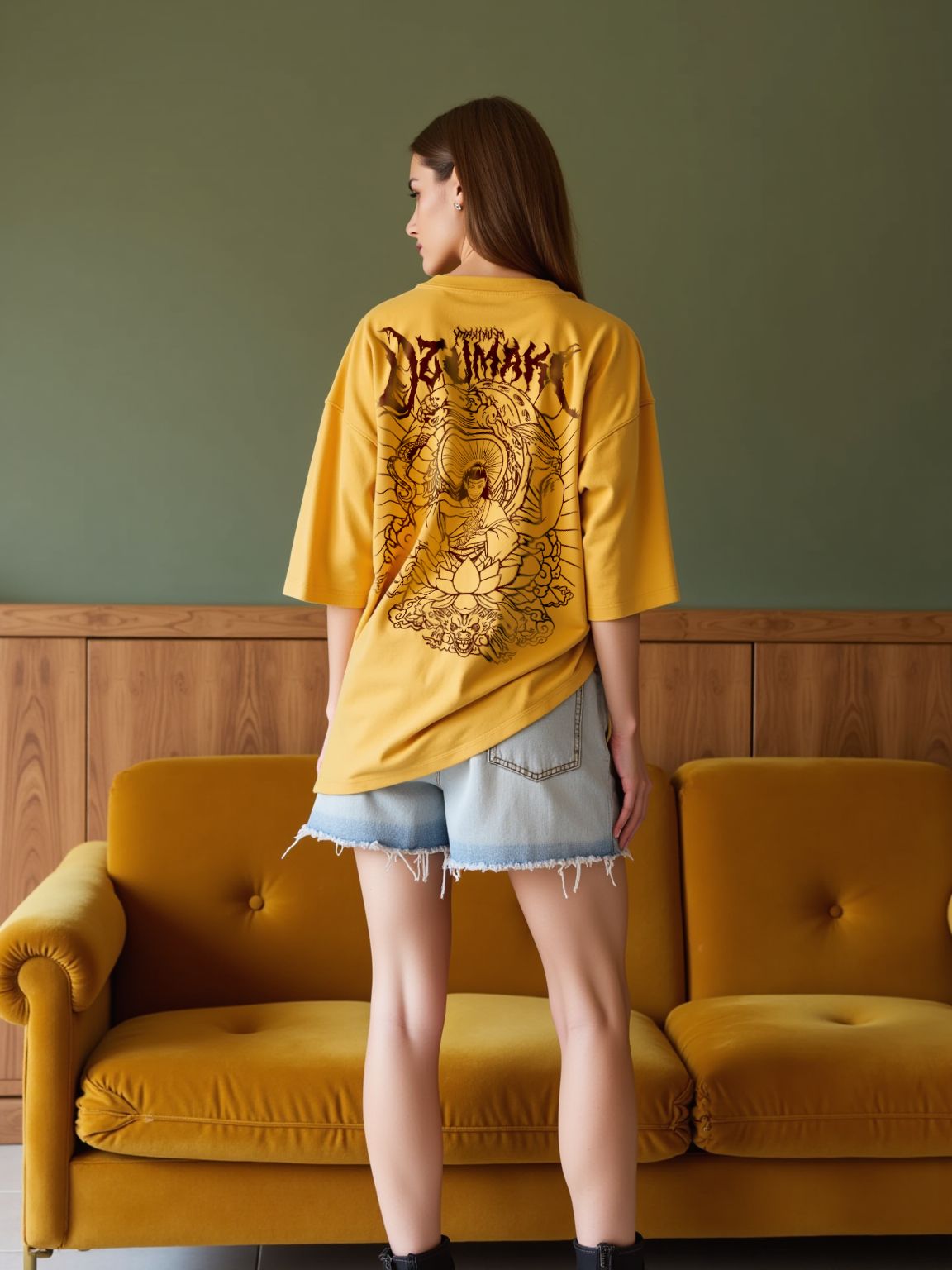 Cursed Spirit Kenjaku Oversized T-shirt - for Women- SleekandPeek