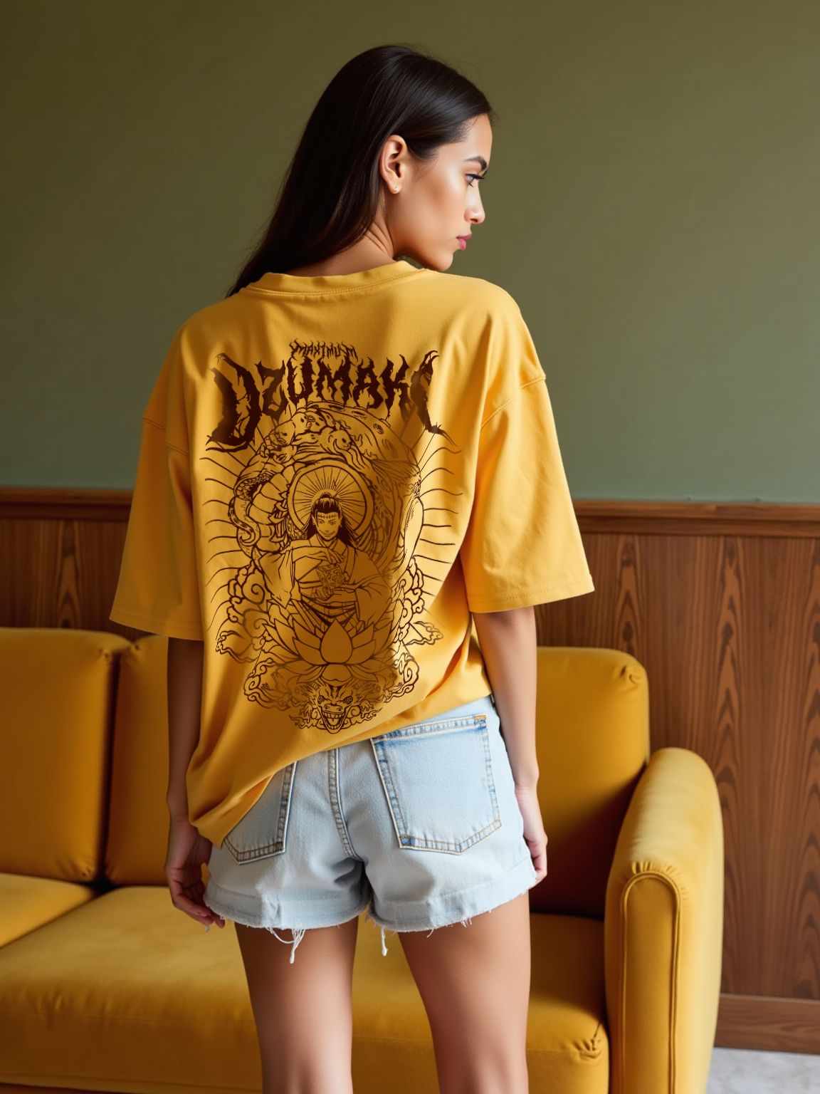 Cursed Spirit Kenjaku Oversized T-shirt - for Women- SleekandPeek