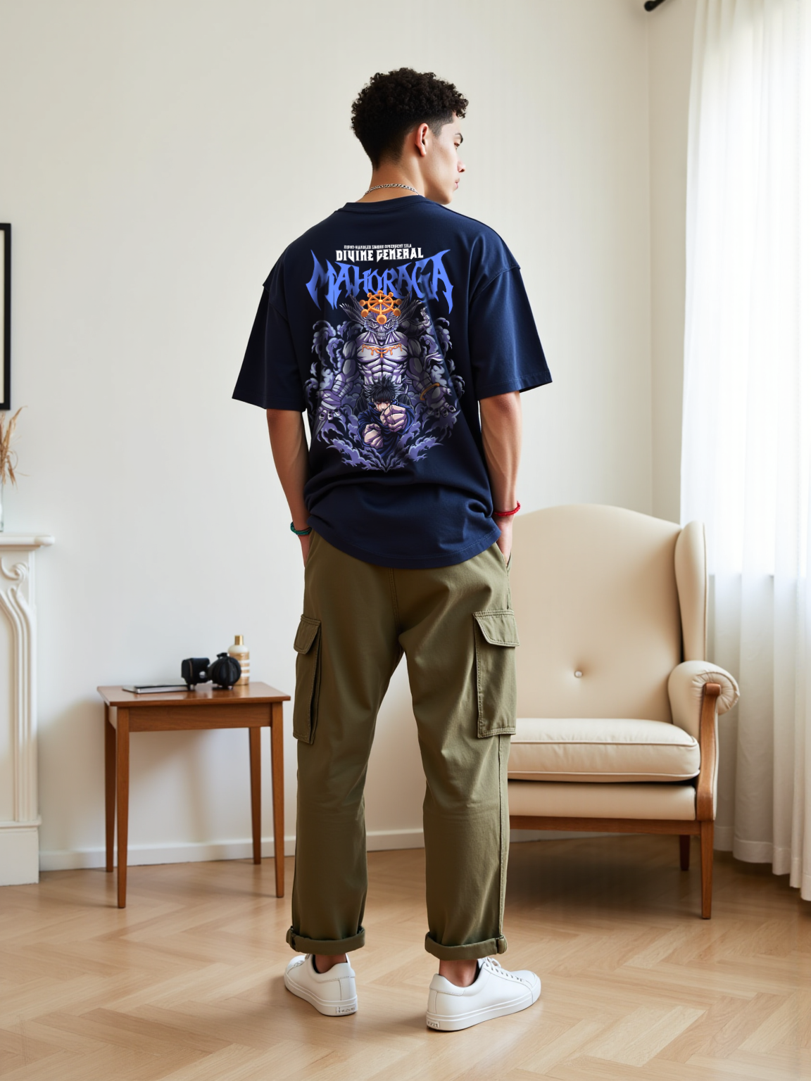 Mahoraga x Divine General - Jujutsu Kaisen Oversized T-shirt - SleekandPeek