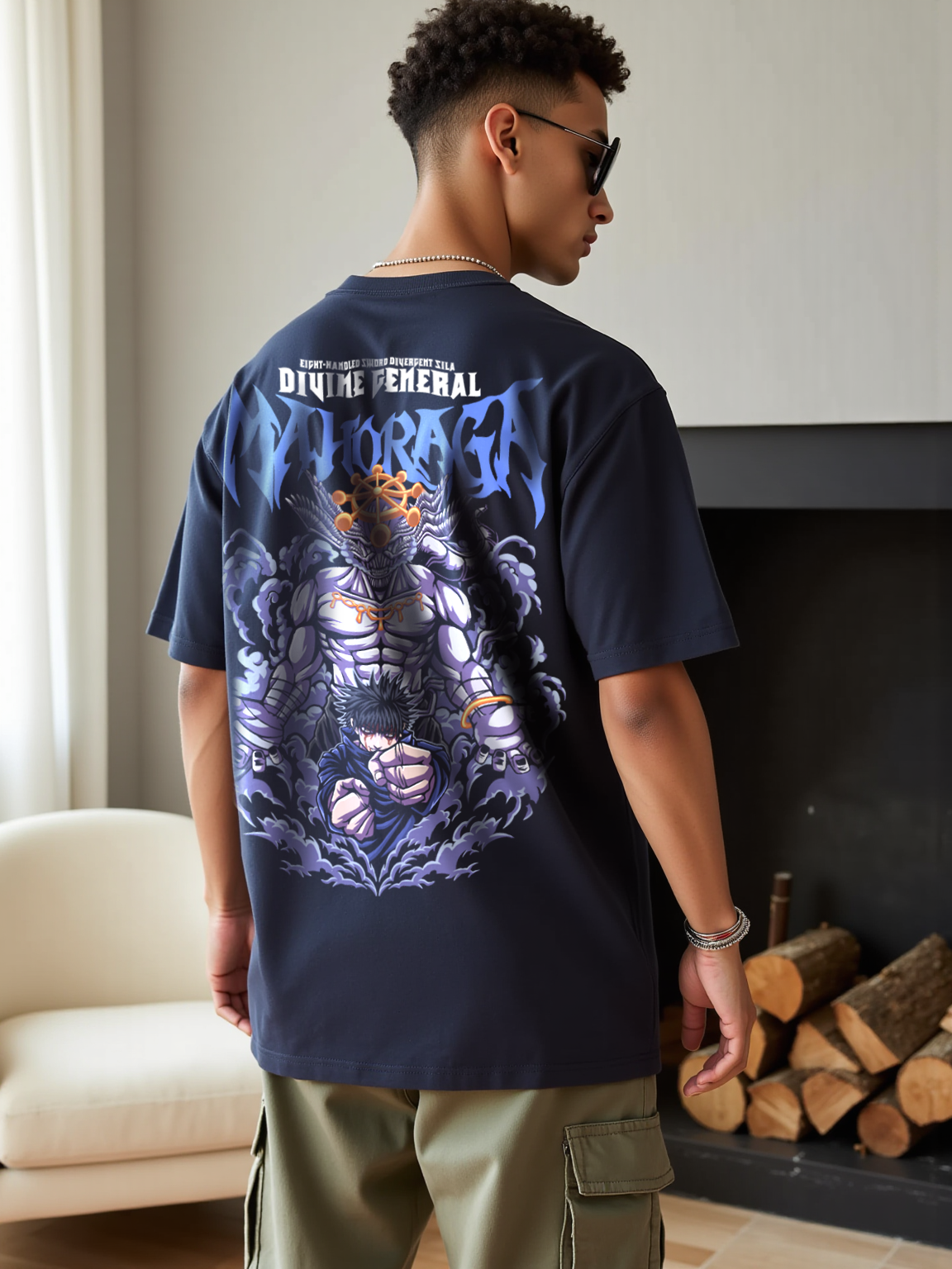 Mahoraga x Divine General - Jujutsu Kaisen Oversized T-shirt - SleekandPeek