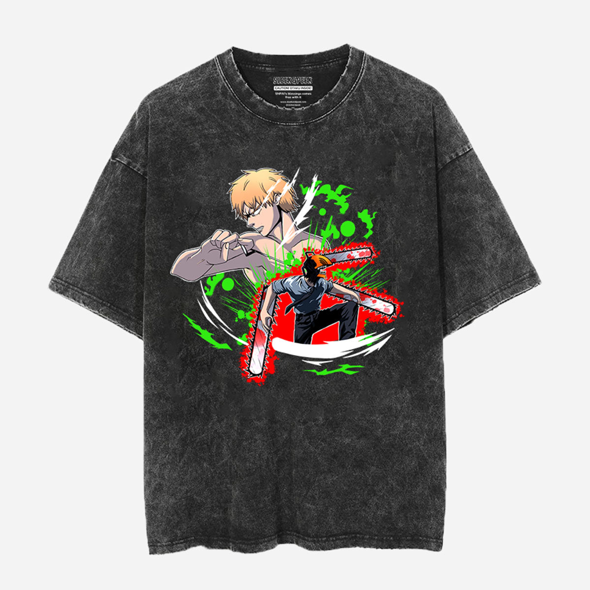 Saw Slayer / The Chainsaw Hero Oversized Washed T-shirt