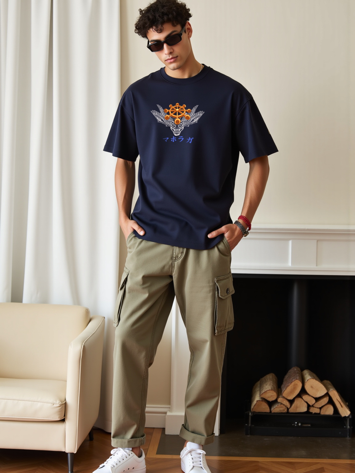 Mahoraga x Divine General - Jujutsu Kaisen Oversized T-shirt - SleekandPeek