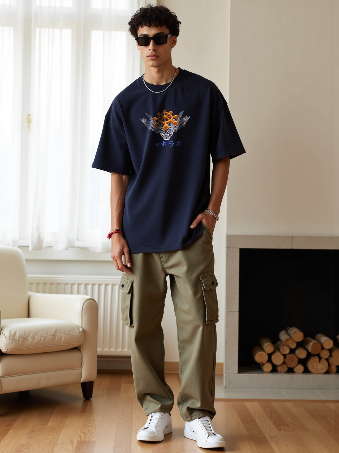 Mahoraga x Divine General - Jujutsu Kaisen Oversized T-shirt - SleekandPeek