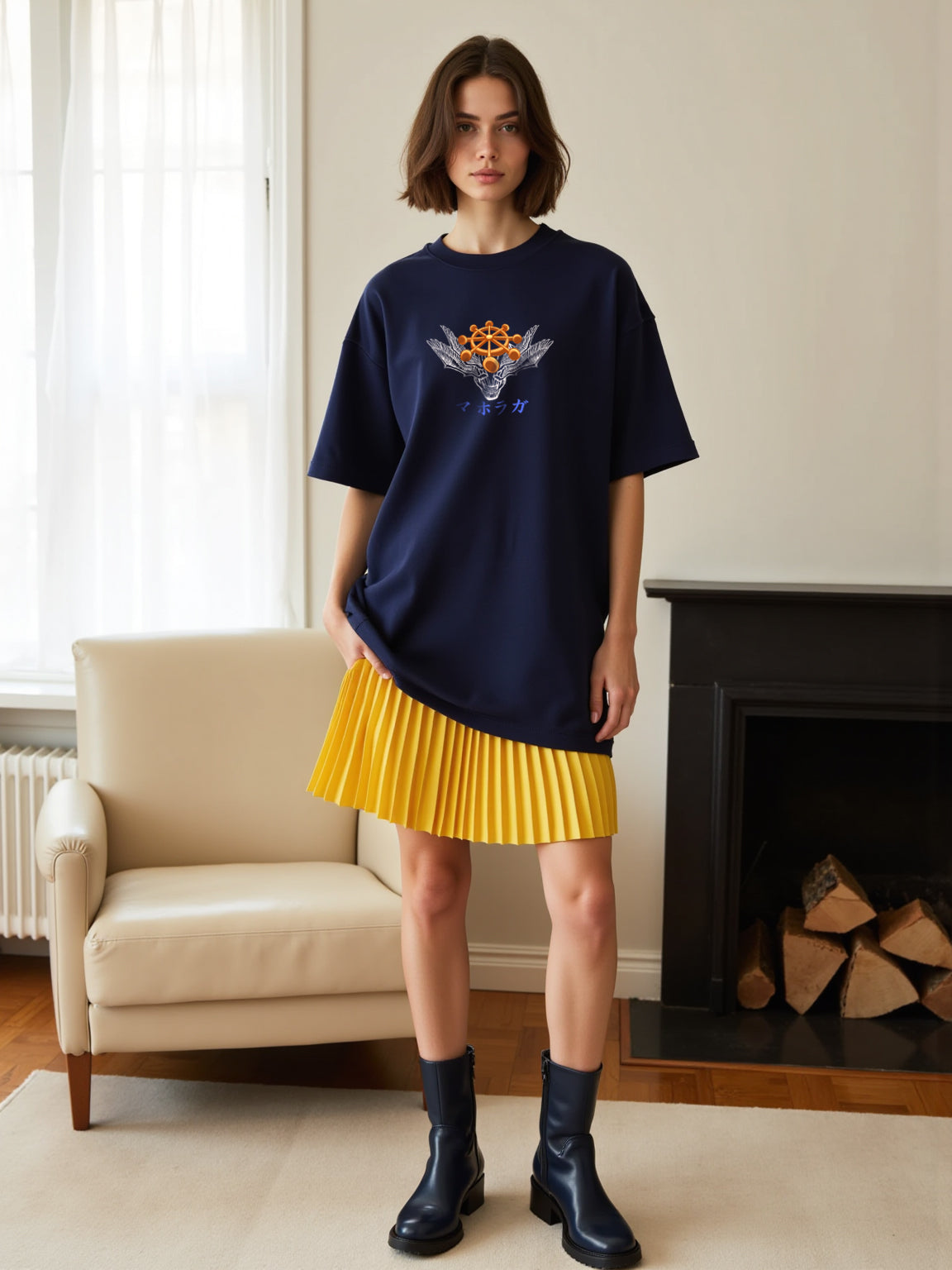 Mahoraga x Divine General - Jujutsu Kaisen Oversized T-shirt - for Women-SleekandPeek