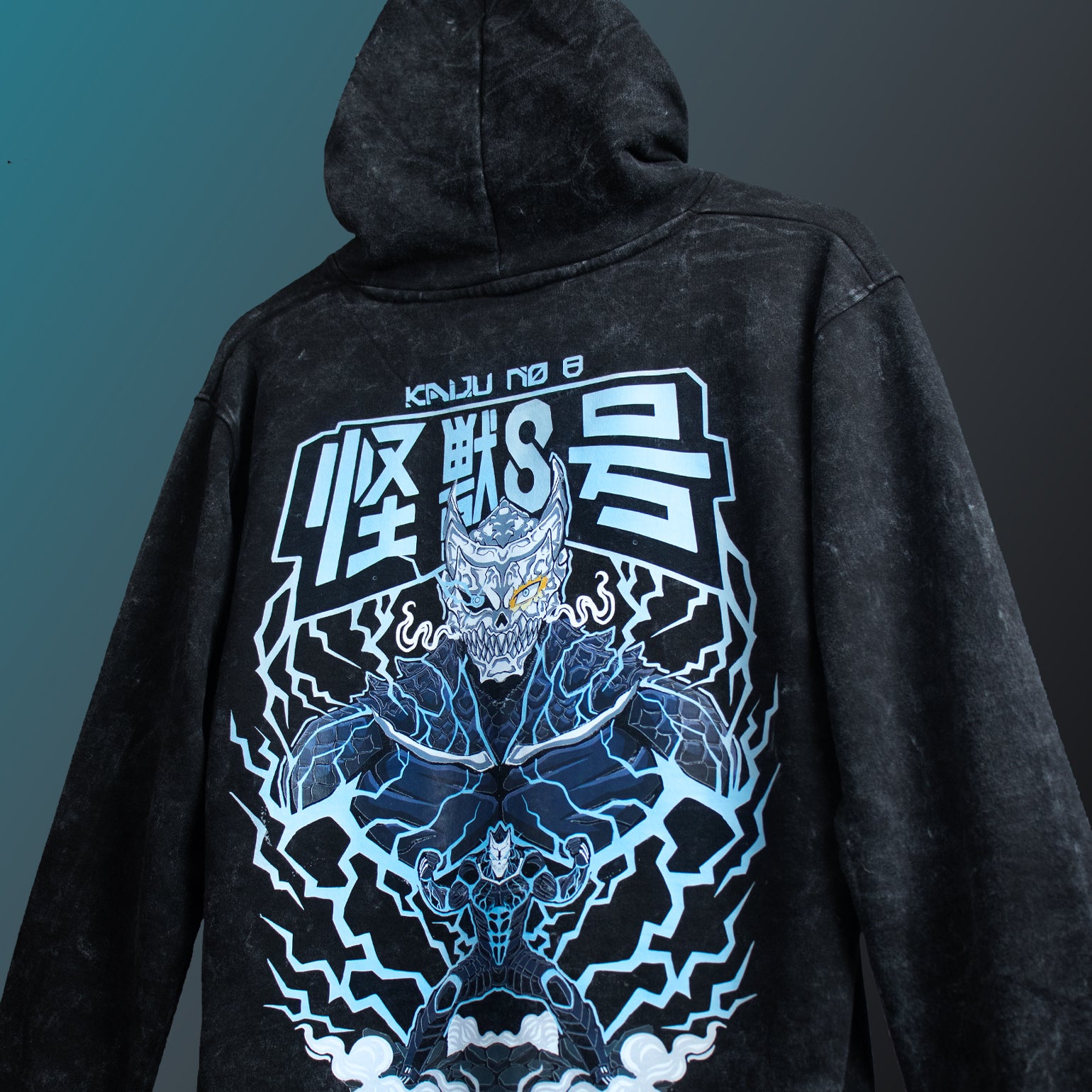 KAIJU NO. 8 / Acid Wash Hoodie - SleekandPeek