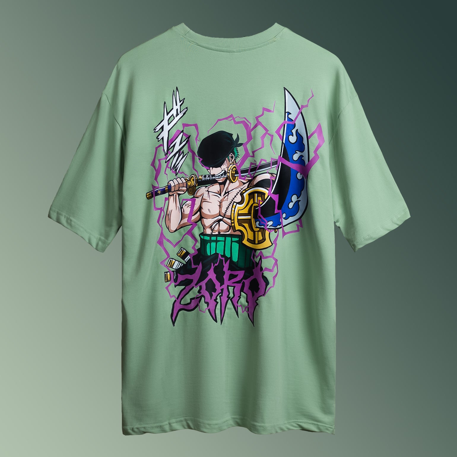 One Piece: Zoro Oversized T-shirt - SleekandPeek
