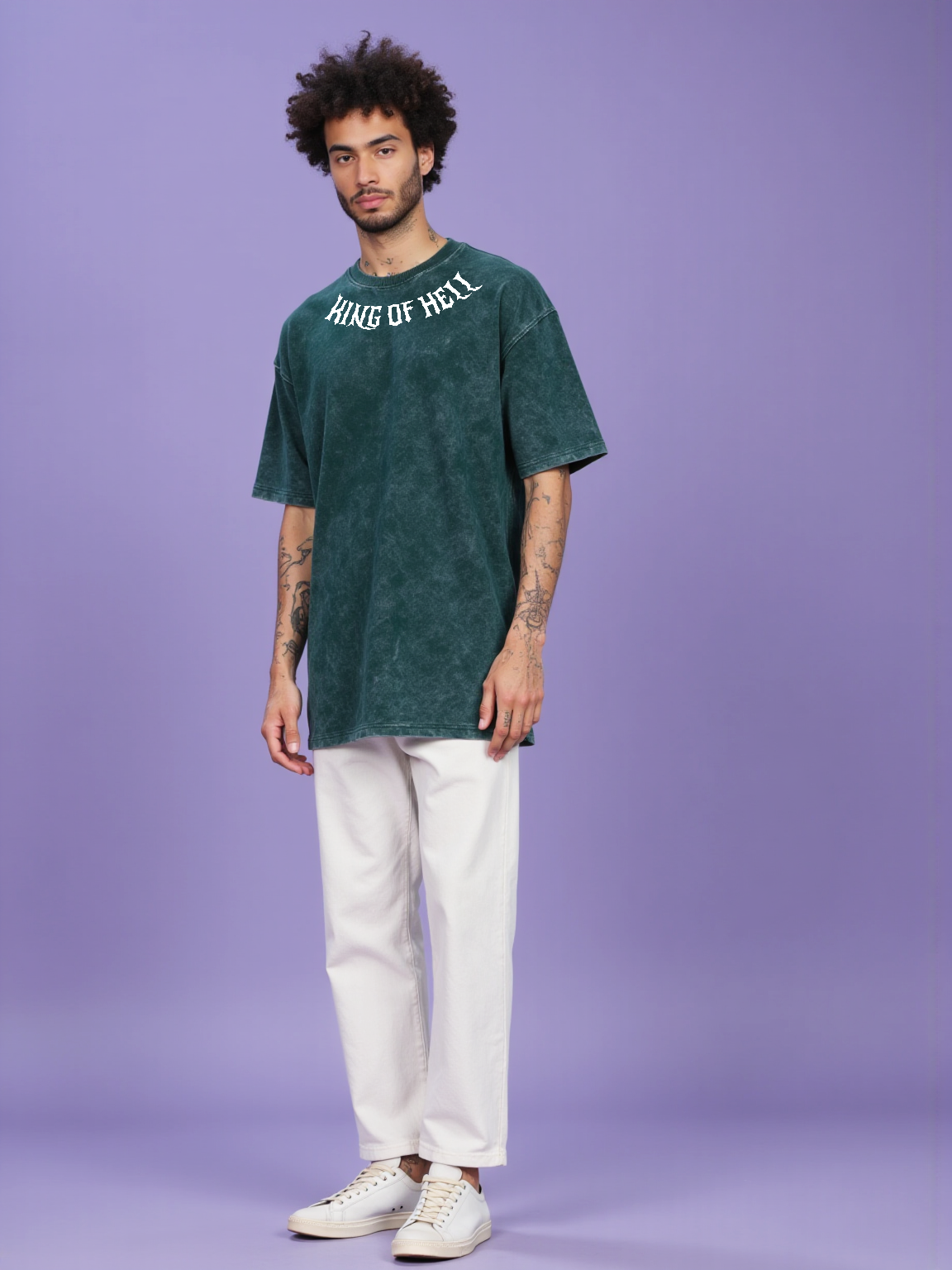 King of Hell / Zoro Acid Wash Oversized T-shirt