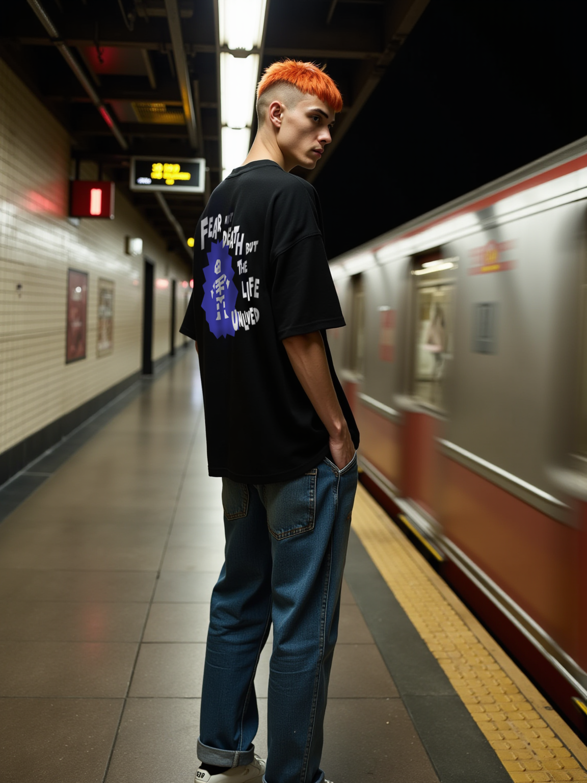 FEAR NOT DEATH / Oversized T-shirt