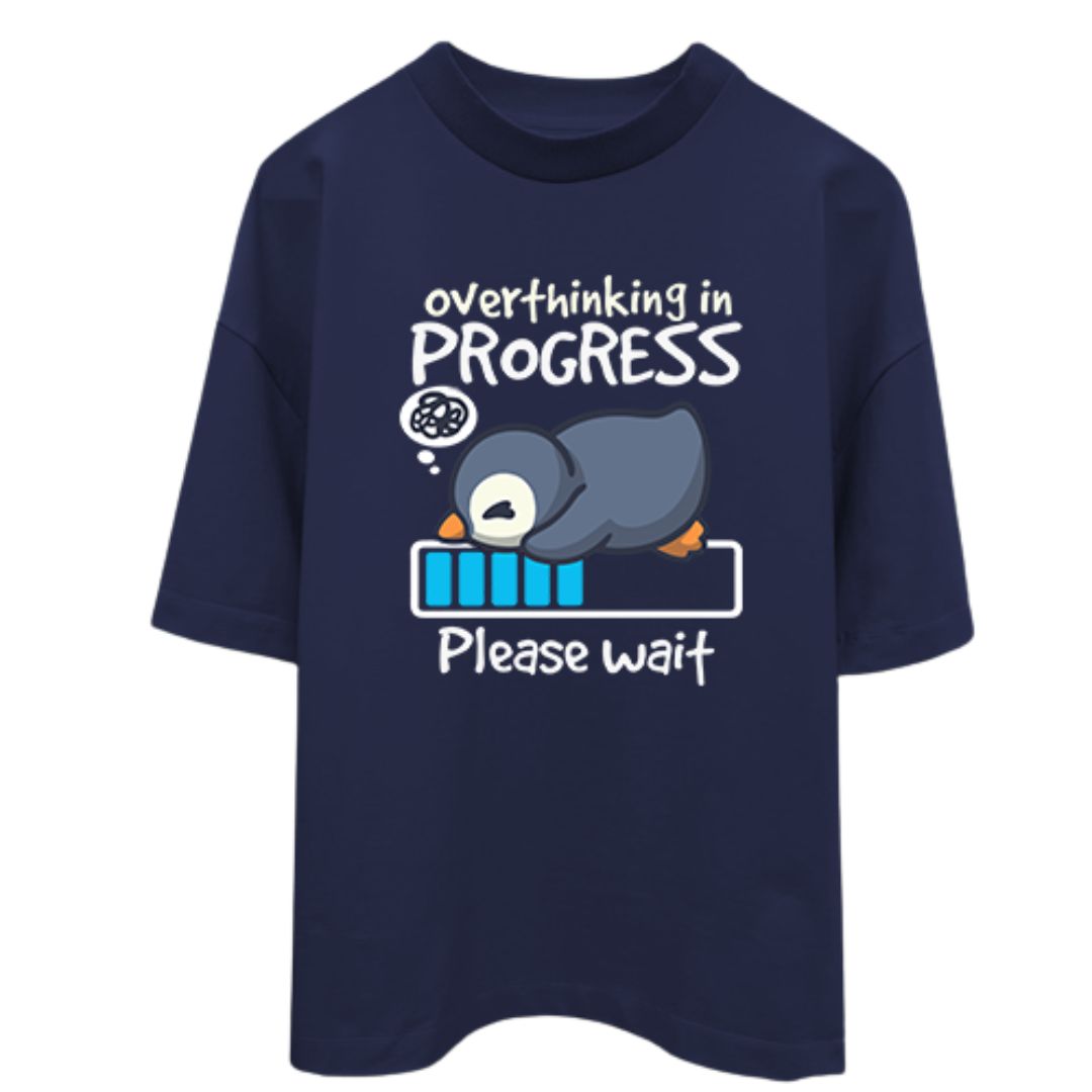 Overthinking In Progress Oversized T-shirt