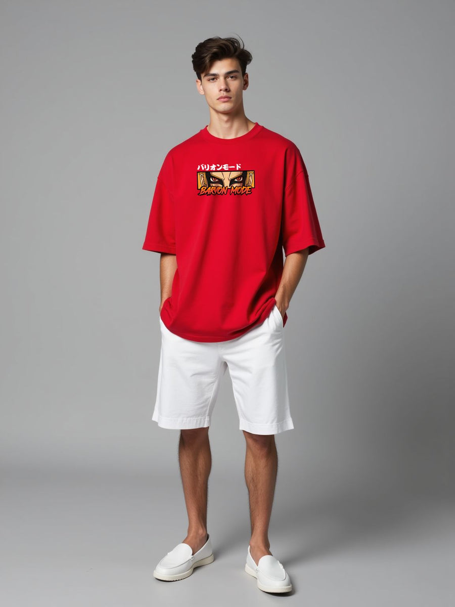 Baryon Mode / Naruto Oversized T-shirt - for Men- SleekandPeek