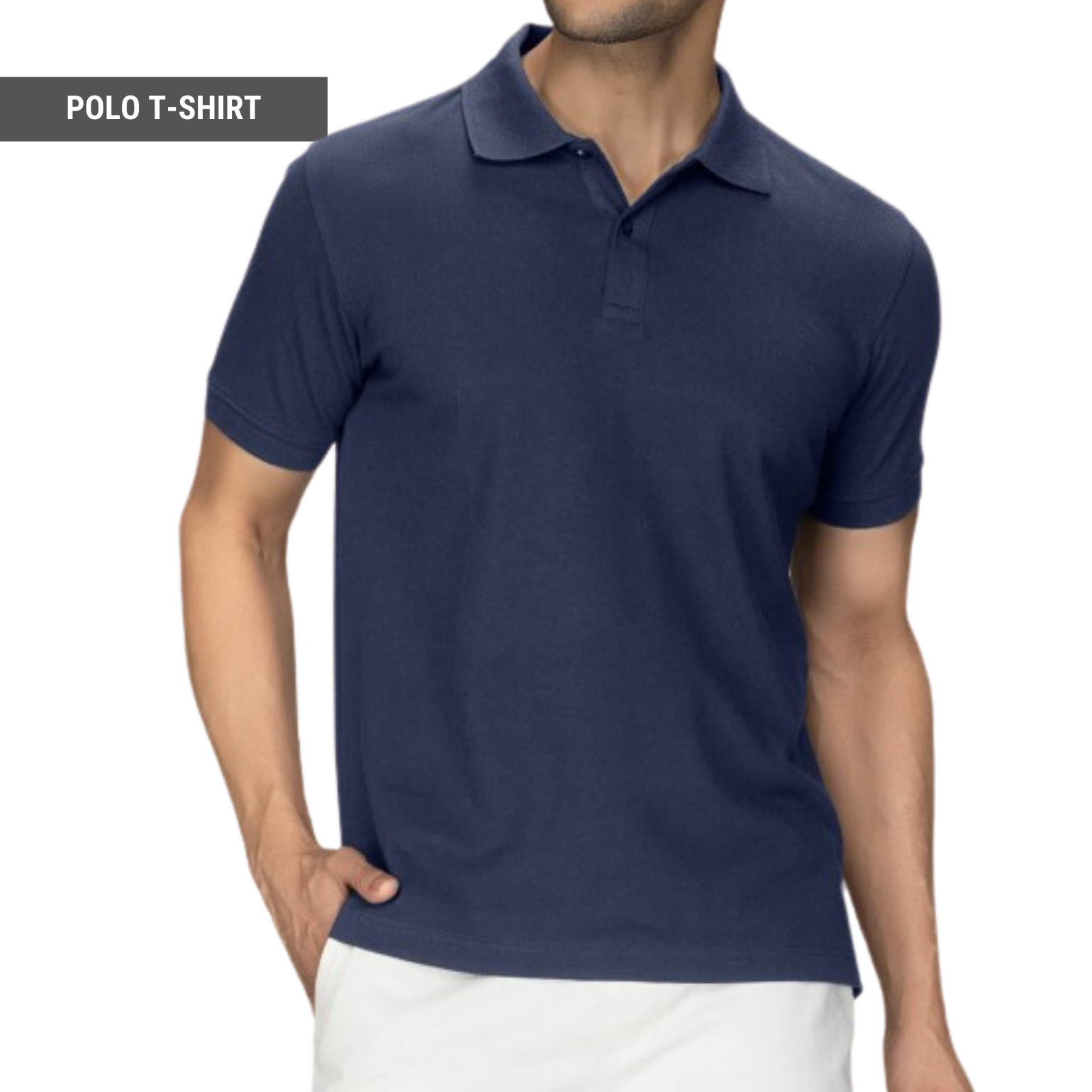 Relax Fit Polo T-shirt in Navy Blue - SleekandPeek