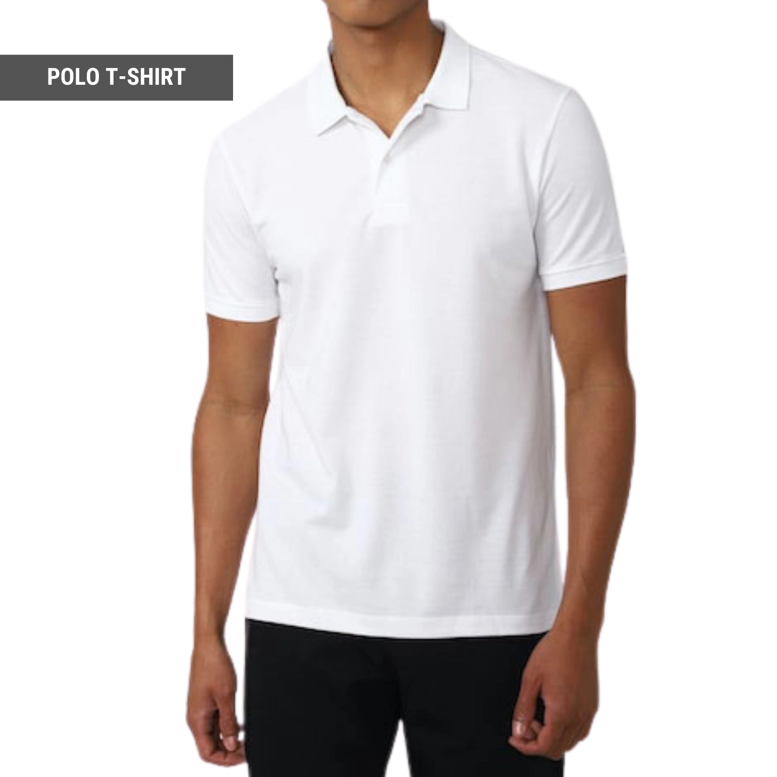 Relax Fit Polo T-shirt in White - SleekandPeek