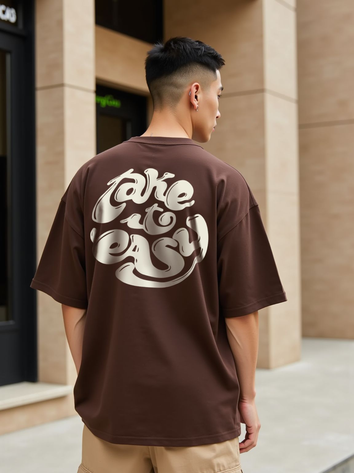 Take It Easy / Oversized T-shirt- for Men - SleekandPeek 