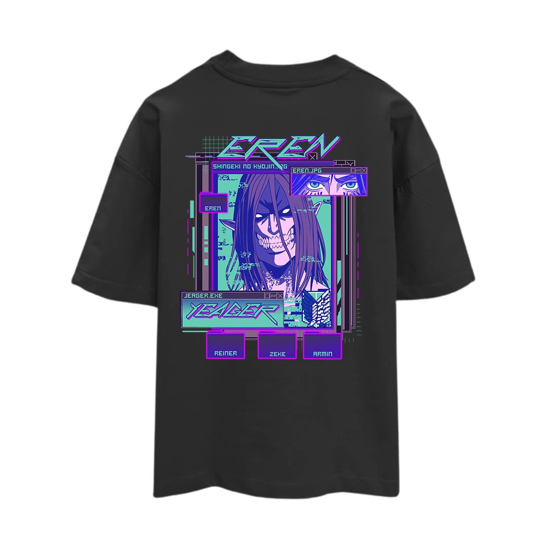 Eren Yeager - Attack on Titan Oversized T-shirt -  sleekandpeek