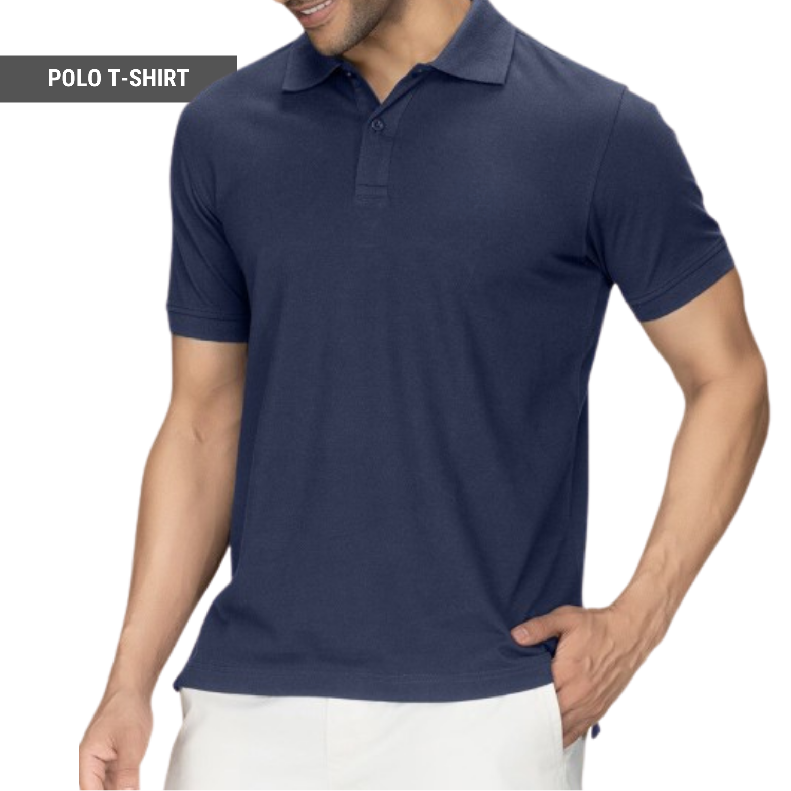 Relax Fit Polo T-shirt in Navy Blue - SleekandPeek