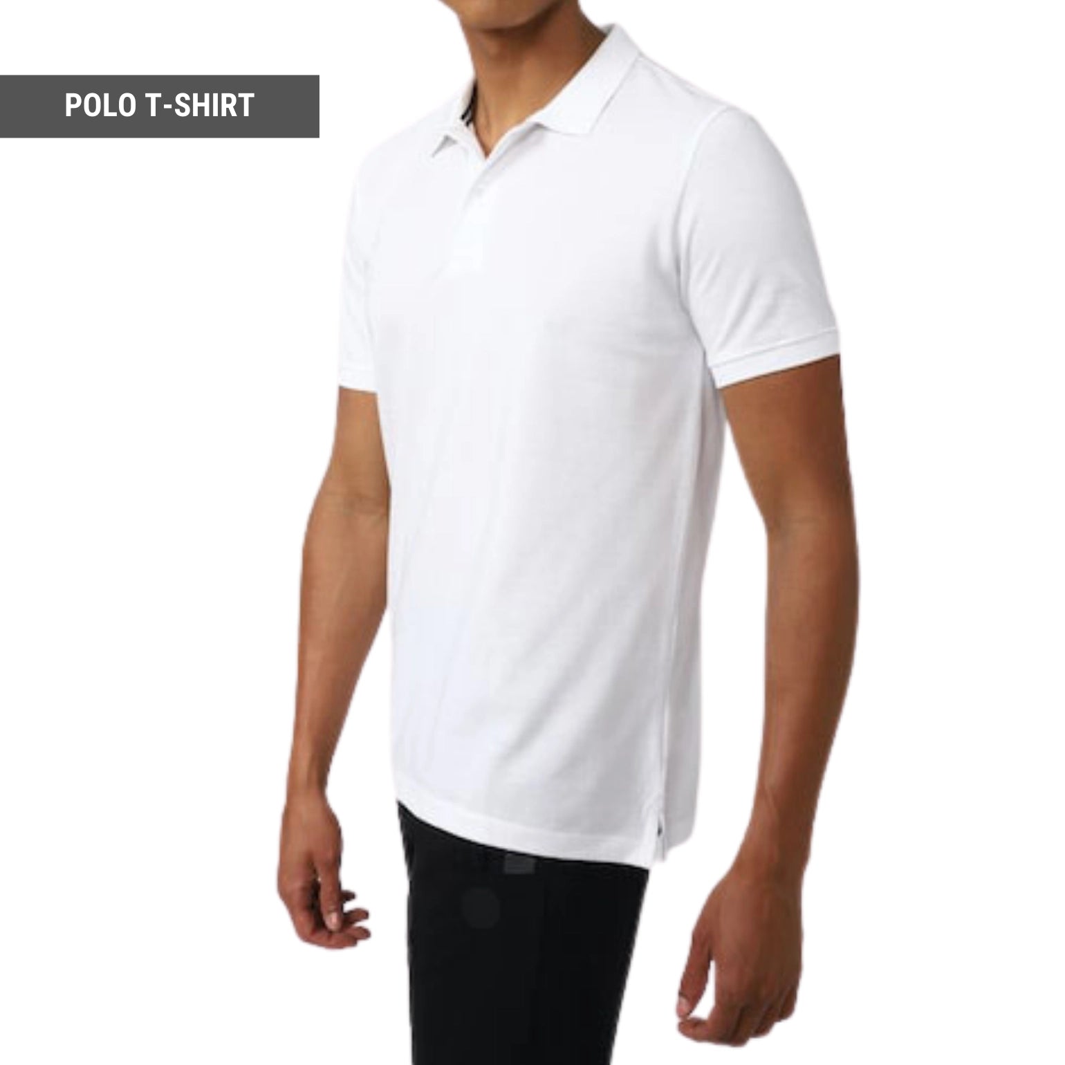 Relax Fit Polo T-shirt in White - SleekandPeek