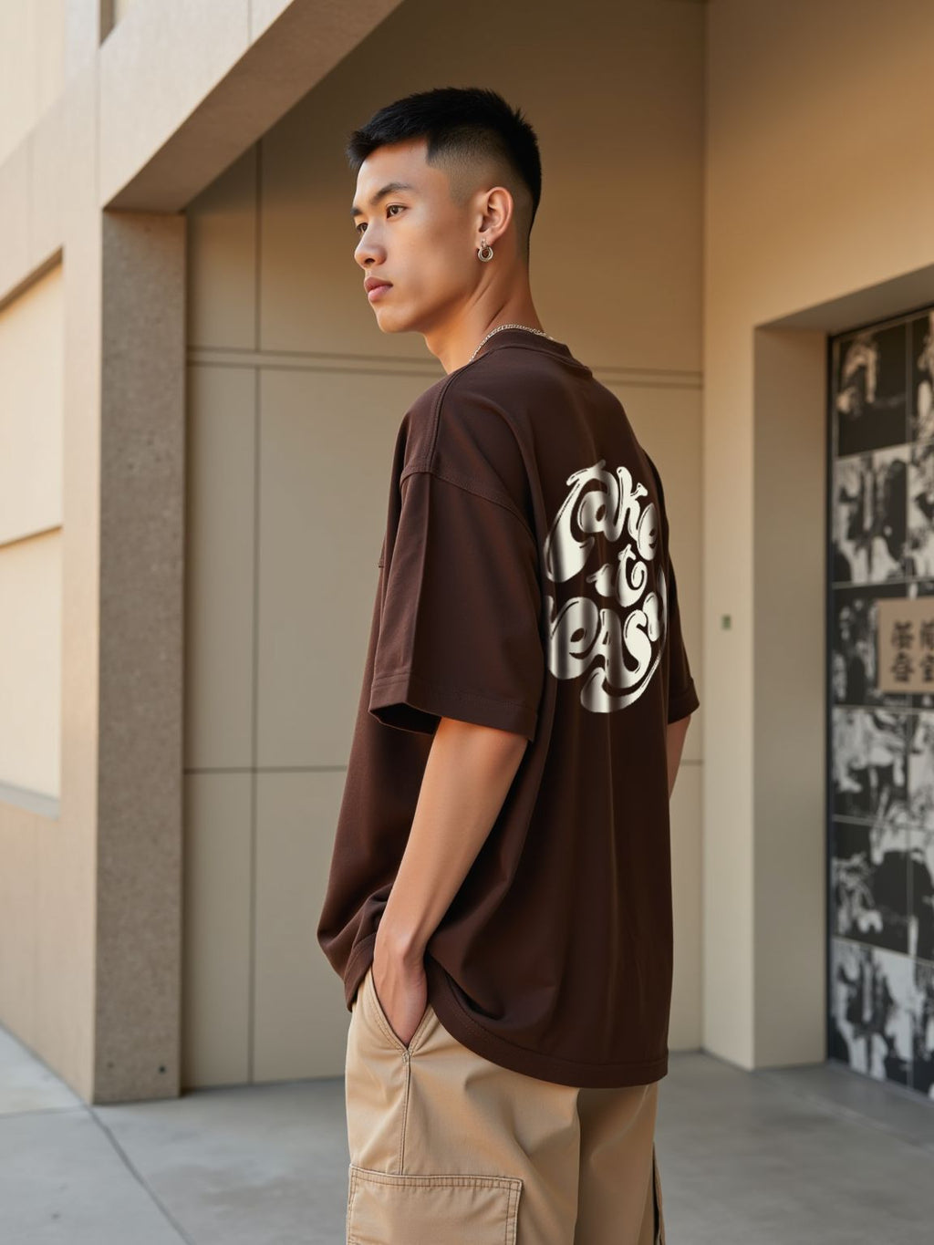 Take It Easy / Oversized T-shirt- for Men - SleekandPeek 