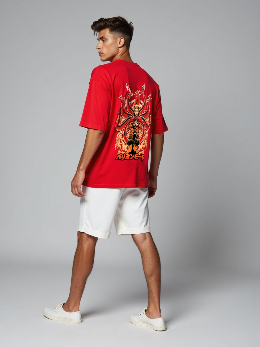 Baryon Mode / Naruto Oversized T-shirt - for Men- SleekandPeek