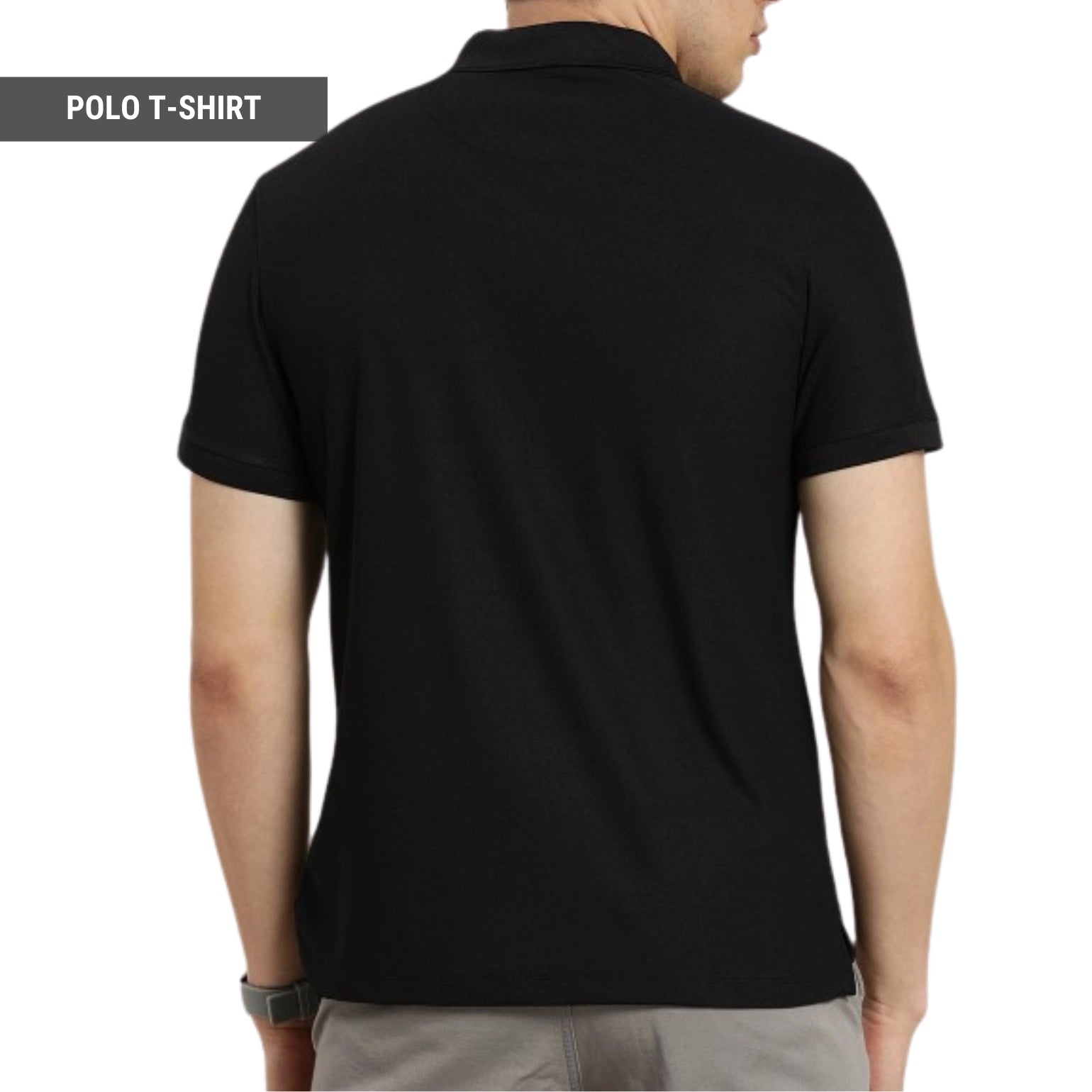 Relax Fit Polo T-shirt in Black - SleekandPeek