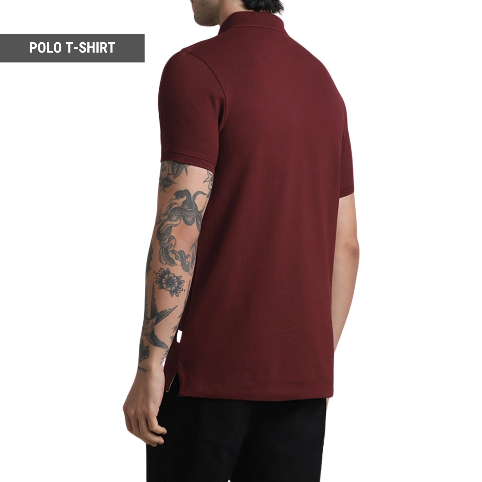 Relax Fit Polo T-shirt in Maroon - SleekandPeek