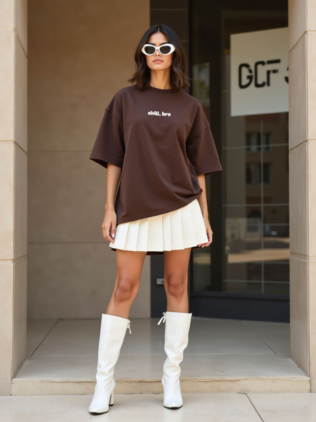 Take It Easy / Oversized T-shirt - for women-SleekandPeek