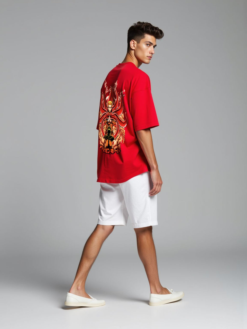 Baryon Mode / Naruto Oversized T-shirt - for Men- SleekandPeek