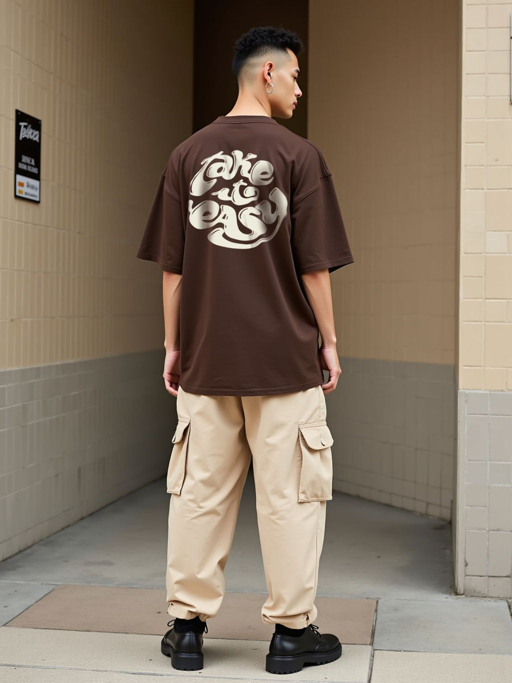 Take It Easy / Oversized T-shirt- for Men - SleekandPeek 