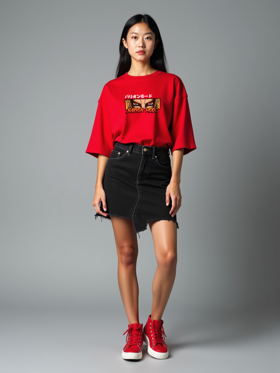 Baryon Mode / Naruto Oversized T-shirt -For Women- SleekandPeek