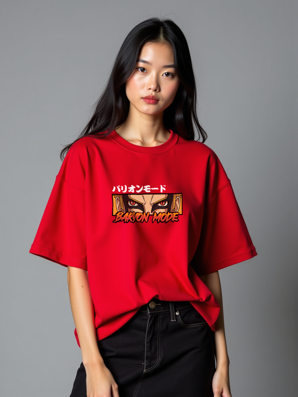 Baryon Mode / Naruto Oversized T-shirt -For Women- SleekandPeek