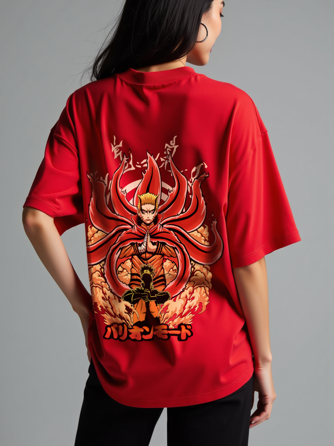 Baryon Mode / Naruto Oversized T-shirt -For Women- SleekandPeek