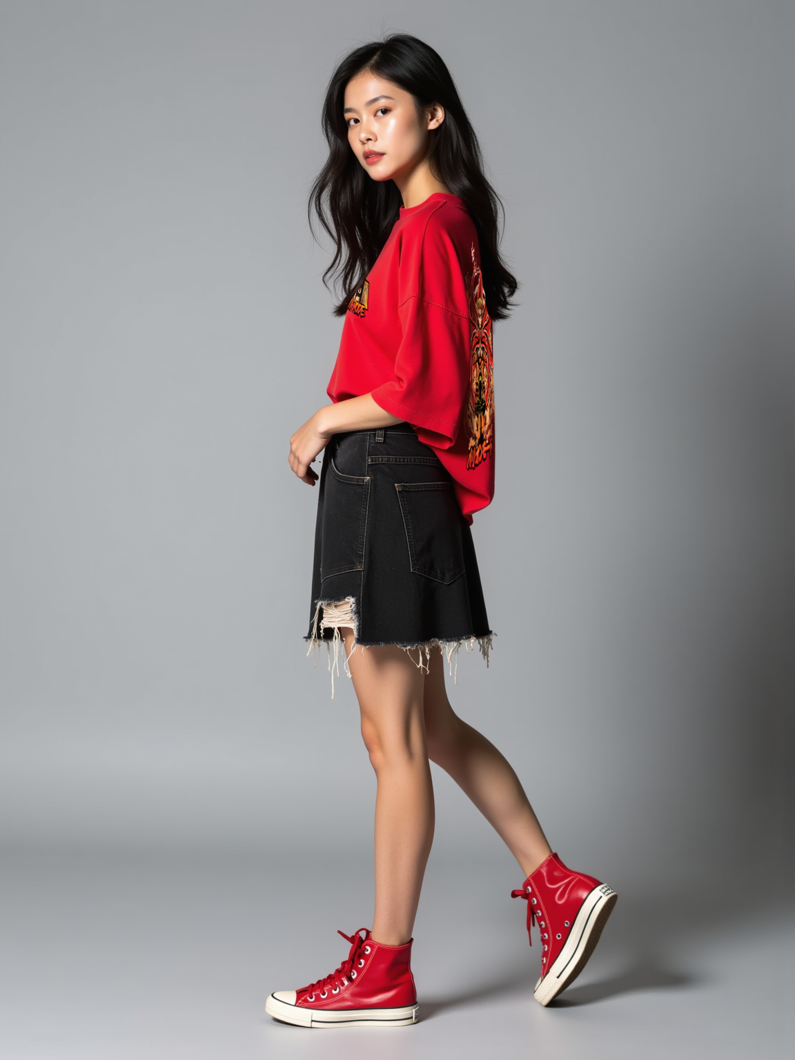 Baryon Mode / Naruto Oversized T-shirt -For Women- SleekandPeek
