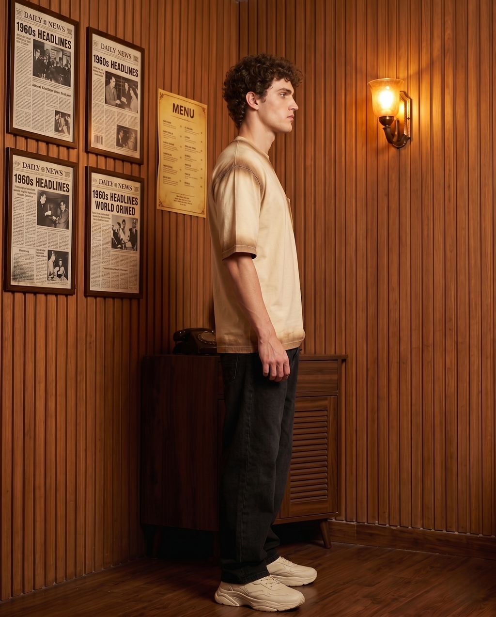 The Sand Spray Pocket Oversized T-shirt/ Sleekandpeek