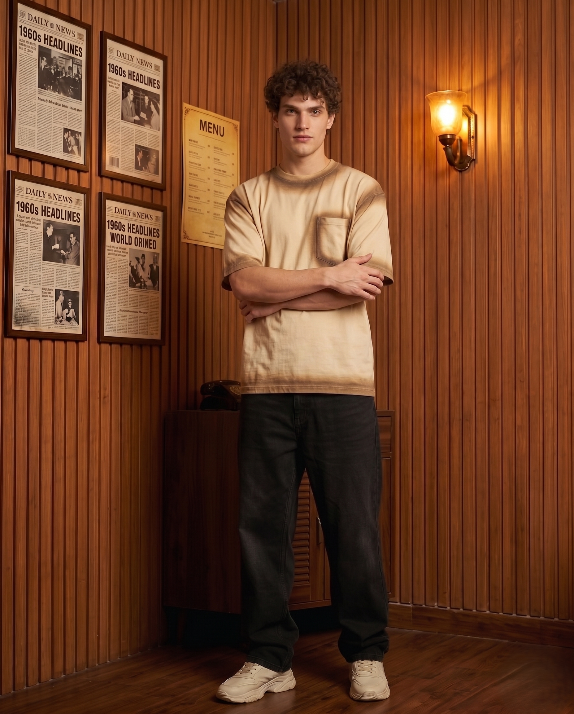 The Sand Spray Pocket Oversized T-shirt/ Sleekandpeek