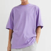 Solid: Purple Oversized T-shirt - SleekandPeek