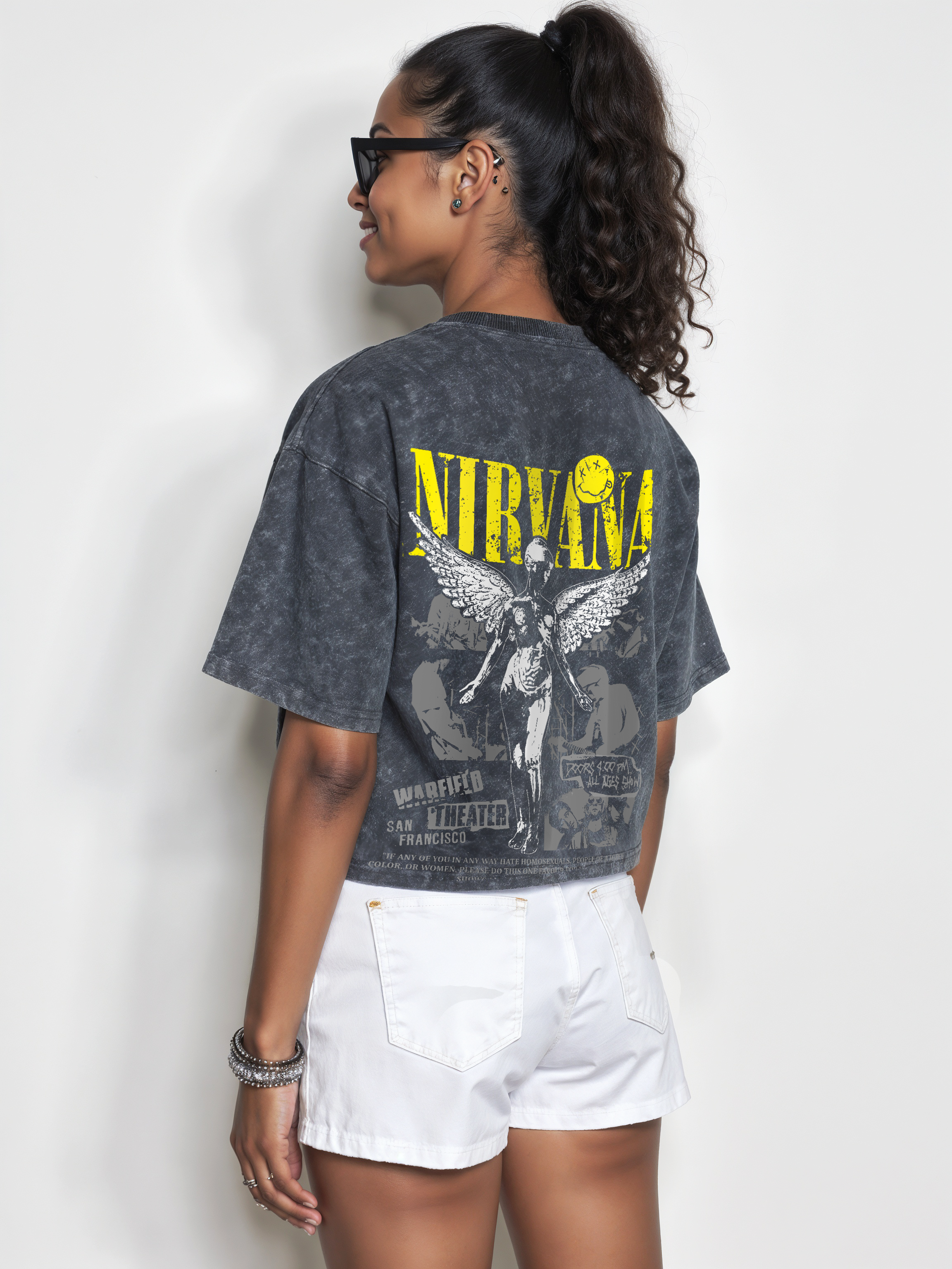 Nirvana / Acid Wash Oversized T-shirt