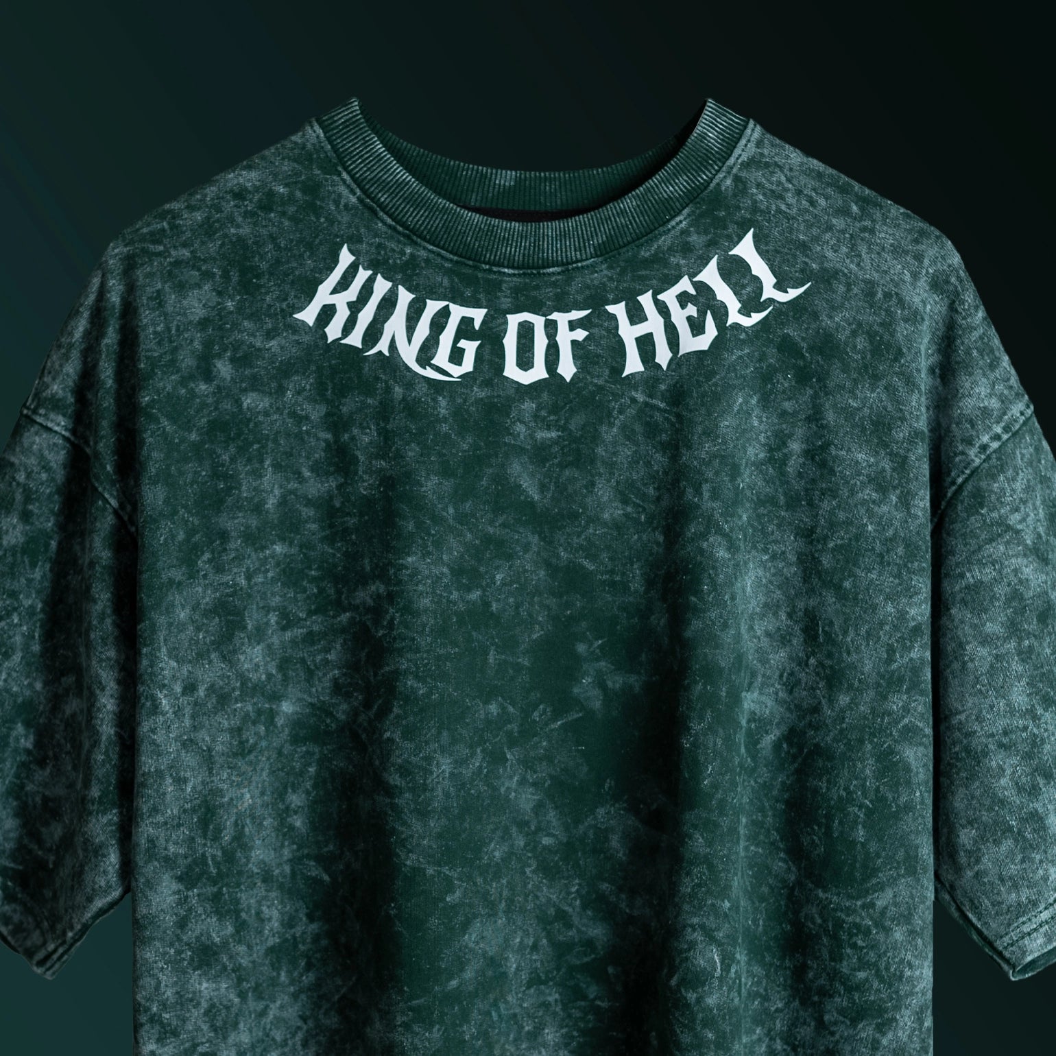 King of Hell / Zoro Acid Wash Oversized T-shirt - SleekandPeek