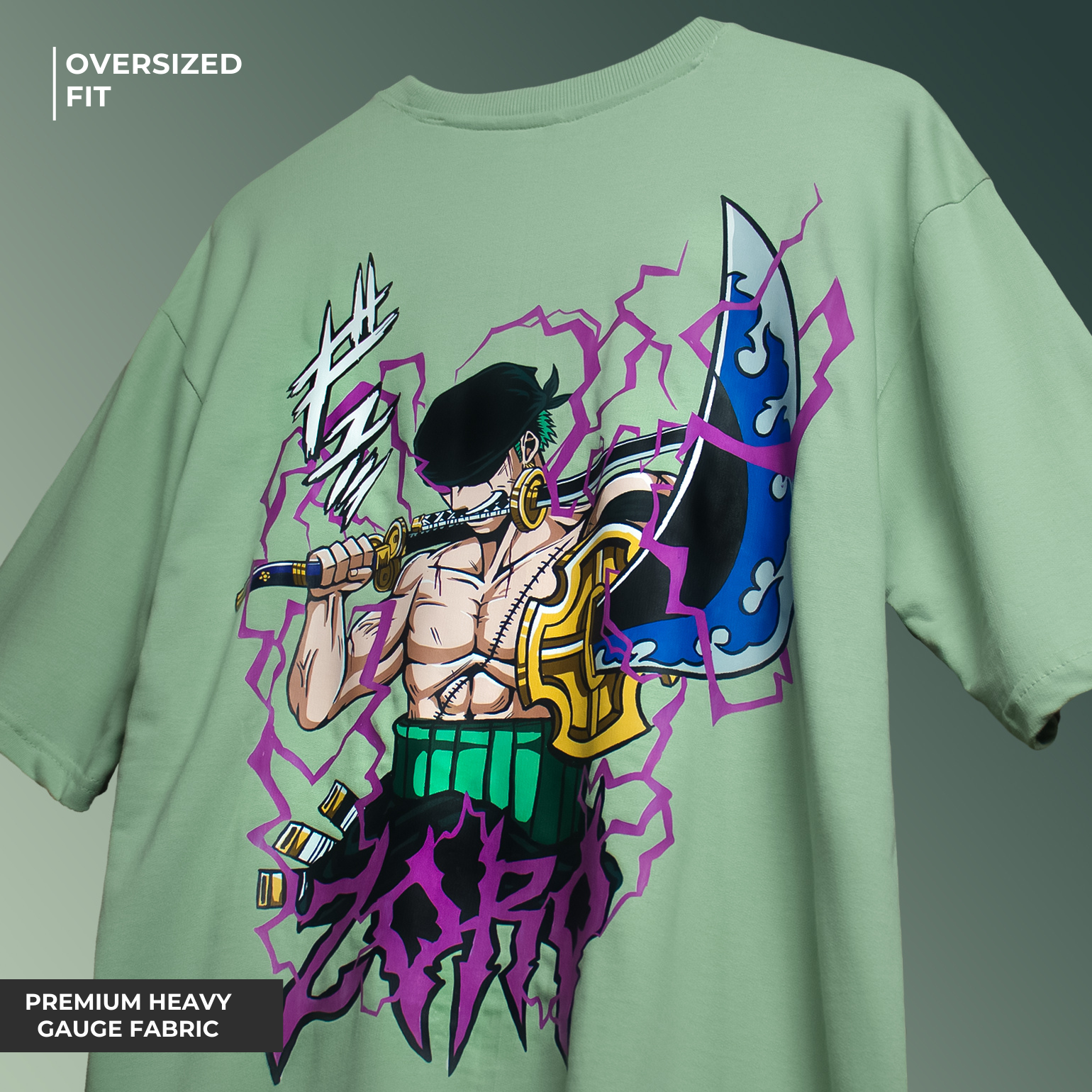 One Piece: Zoro Oversized T-shirt - SleekandPeek