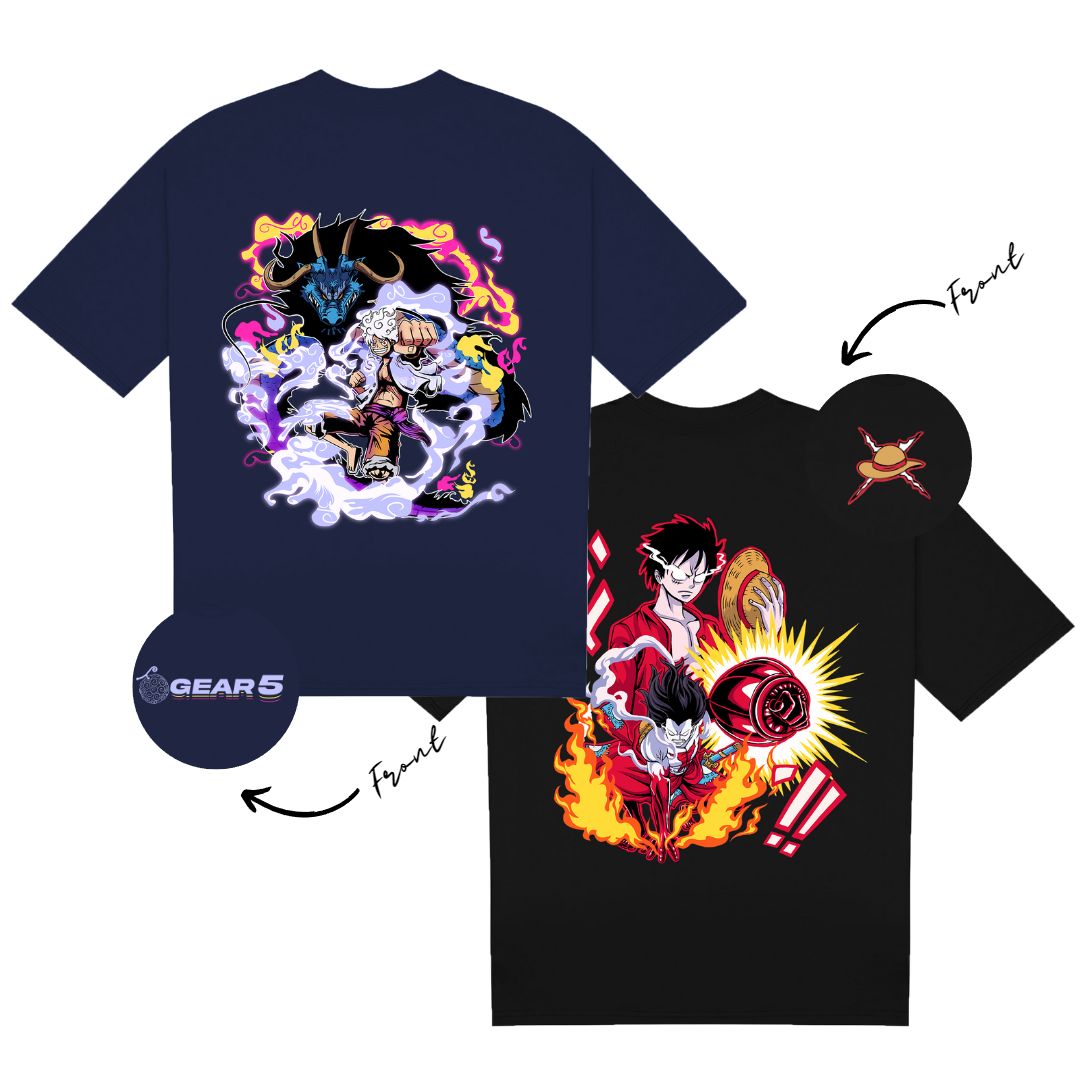 One Piece Gear 5 Combo T-shirt - Sleekandpeek